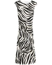 Marella - Rugiada Zebra-Pattern Midi Dress - Lyst