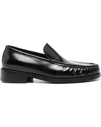 Acne Studios - Logo-Debossed Leather Loafers - Lyst