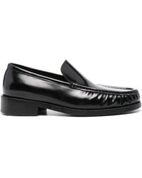 Acne Studios - Logo-Debossed Leather Loafers - Lyst