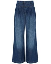 Munthe - Pleated Wide-Leg Jeans - Lyst