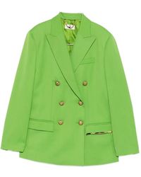 Elisabetta Franchi - Double-Breasted Buttoned Jacket - Lyst