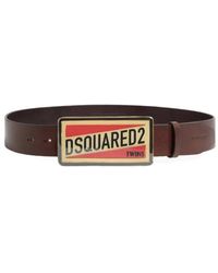DSquared² - Logo Plaque Belt - Lyst