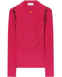 Emilio Pucci - Chain-Embellished Rib-Knit Top - Lyst