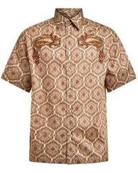 Etro - Paisley-Embroidered Geometric-Pattern Shirt - Lyst