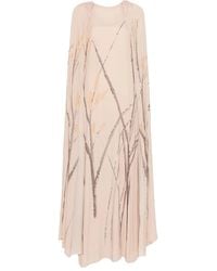 BERNADETTE - Minnie Embroidered Cape Maxi Dress - Lyst