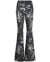 Cynthia Rowley - Floral-print flared trousers - Lyst