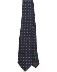 Canali - Floral-Pattern Silk Tie - Lyst