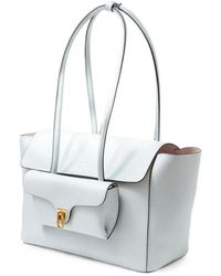 Coccinelle - Large Double Beat Pebbled Leather Shoulder Bag - Lyst