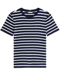 Tommy Hilfiger - Stripe-Pattern T-Shirt - Lyst