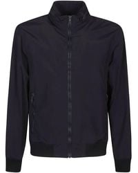 Fay - High-Neck Zip-Front Bomber Jacket - Lyst