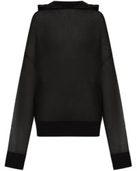 Rick Owens - Hooded Long-Sleeve Sweater - Lyst