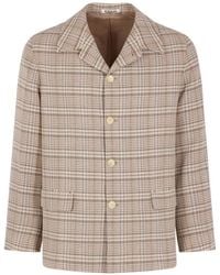AURALEE - Checked Shirt Jacket - Lyst