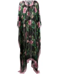 Dolce & Gabbana Maxi-kaftan Met Bloemenprint - Groen