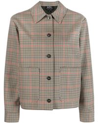 A.P.C. - New Nikkie Checked Cotton Jacket - Lyst
