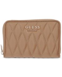Guess - Quilted Logo-Plaque Wallet - Lyst