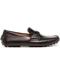 Ferragamo - Gancini-Buckle Leather Loafers - Lyst