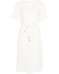 Herno - Midi-Jurk Met Gestrikte Taille - Lyst