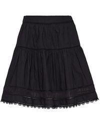 Ulla Johnson - Ayla Tiered Lace-Trimmed Mini Skirt - Lyst