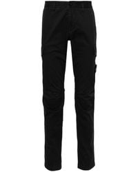 Stone Island - Compass-badge Cotton Skinny Trousers - Lyst