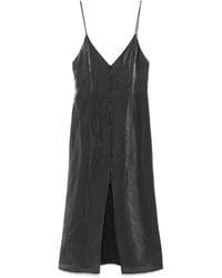 Alysi - Midikleid Mit V-Ausschnitt - Lyst