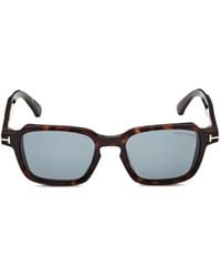 Tom Ford - T-Logo Rectangle-Frame Sunglasses - Lyst