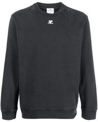 Courreges - Embroidered-logo Cotton Sweatshirt - Lyst
