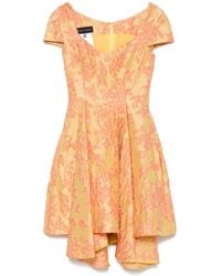 Talbot Runhof - Robe Asymétrique À Fleurs En Jacquard - Lyst