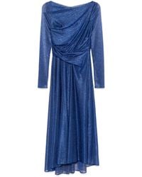 Talbot Runhof - Robe Mi-Longue À Fronces - Lyst