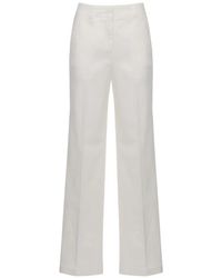 Peserico - Pressed-Crease Straight-Leg Trousers - Lyst