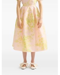 Erdem - Floral-Pattern Midi Skirt - Lyst