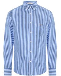 GANT - Striped Button-Down Shirt - Lyst