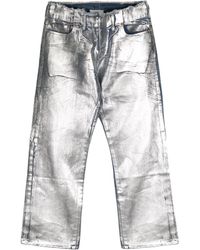 Doublet - Silver Foil-coated Jeans - Lyst