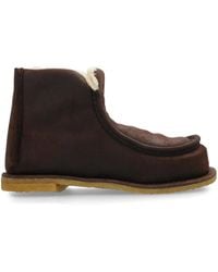 JW Anderson - Shearling-Lined Suede Boots - Lyst