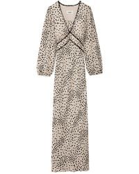 Ba&sh - Derby Polka-Dot V-Neck Maxi Dress - Lyst