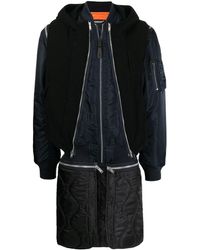 Undercover - Zip-up Padded Layered Coat - Lyst