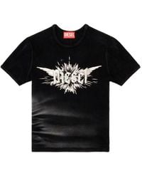 DIESEL - Camiseta T-Ele-Long P2 con logo gráfico - Lyst