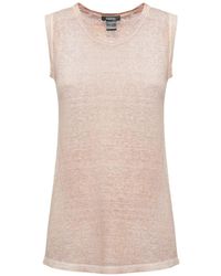 Avant Toi - Linen-Knit Sleeveless Vest - Lyst