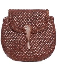Dragon Diffusion - City Geweven Leren Mini-Crossbodytas - Lyst