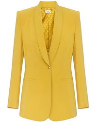 Elisabetta Franchi - Blazer Con Cuciture A Contrasto - Lyst