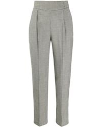 MSGM - Micro Houndstooth High-Waisted Trousers - Lyst