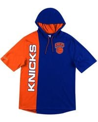 Mitchell & Ness - Nba "New York Knicks" Hoodie Met Split En Korte Mouwen - Lyst
