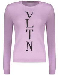 Valentino Garavani - Vltn Intarsia-Knit Sweater - Lyst