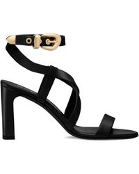 Stuart Weitzman - Sandalen Mit Überkreuzten Riemen - Lyst