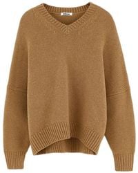 Bellerose - V-Neck Dropped-Shoulder Sweater - Lyst