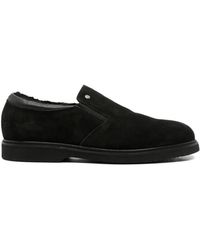 JOHN HARRISON - Shearling-Lined Suede Loafers - Lyst