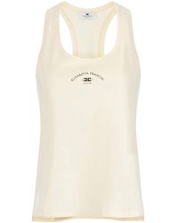 Elisabetta Franchi - Logo-Print Tank Top - Lyst
