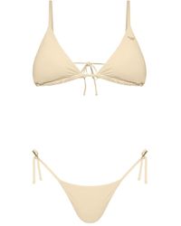 Emporio Armani - Triangel Bikini Met Logo-applicatie - Lyst