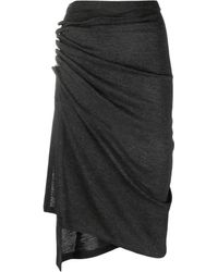 Rabanne - Midi-Rok Met Ruches - Lyst