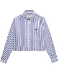 AAPE BY A BATHING AP - Heart-Patch Striped Shirt - Lyst