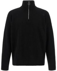 LARMERI STUDIO - Half-Zip High-Neck Sweater - Lyst